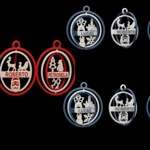 Set 9 globuri 3d personalizate