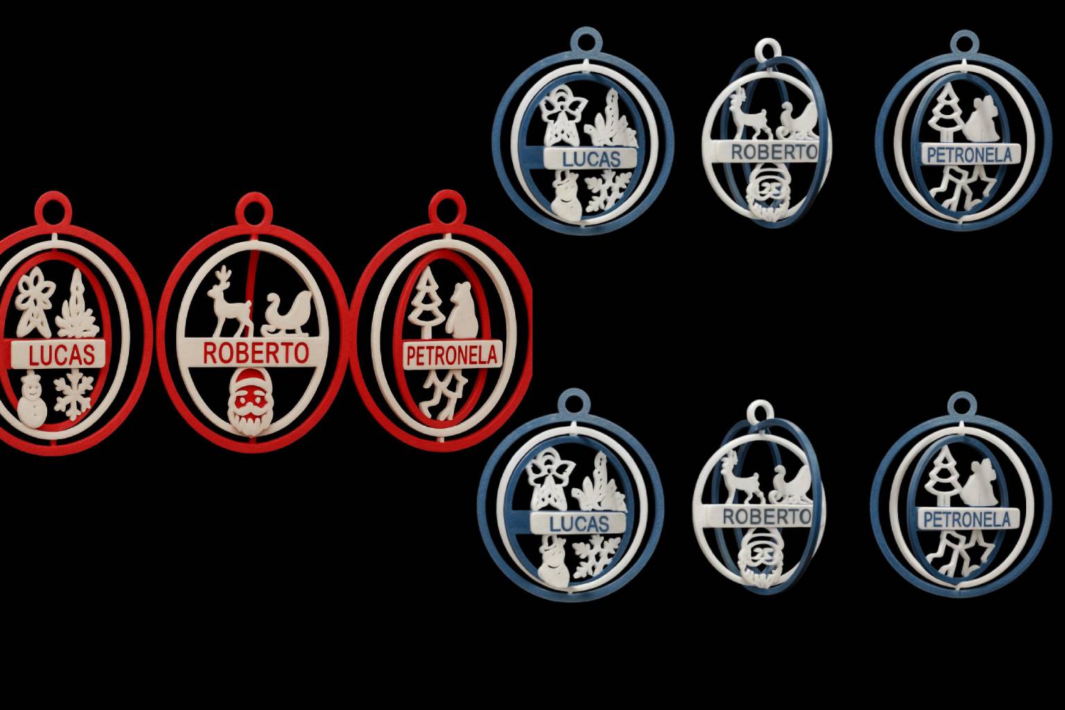 Set 9 globuri 3d personalizate