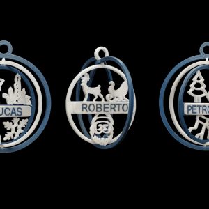 Set 3 globuri 3d personalizate