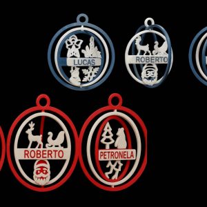 Set 6 globuri 3d personalizate