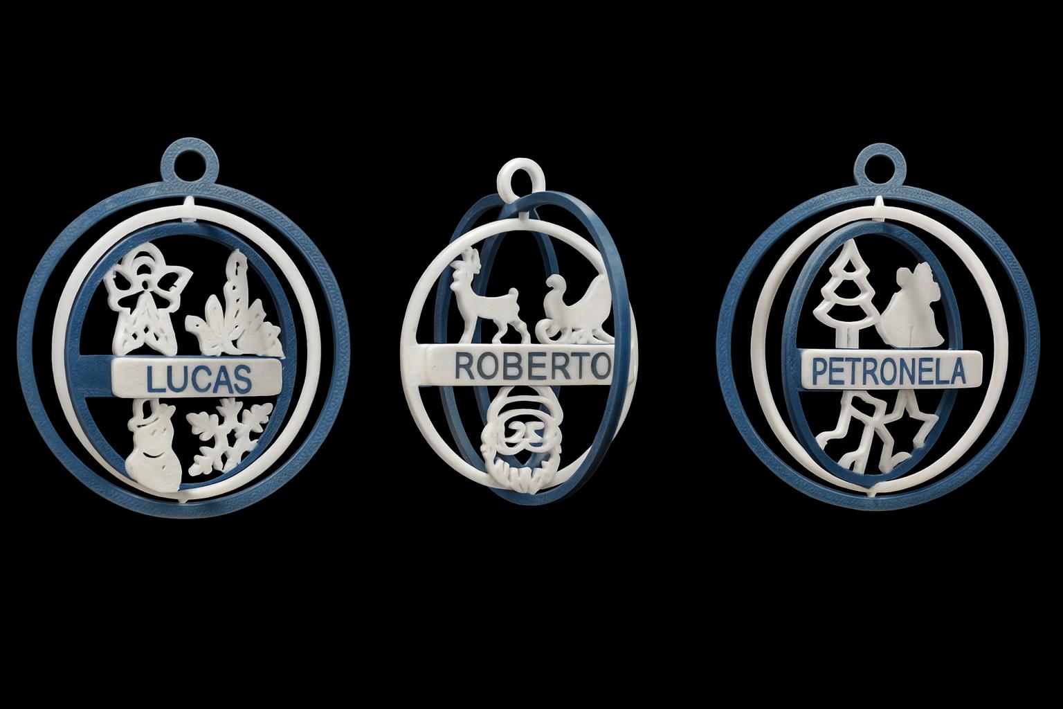 Set 3 globuri 3d personalizate