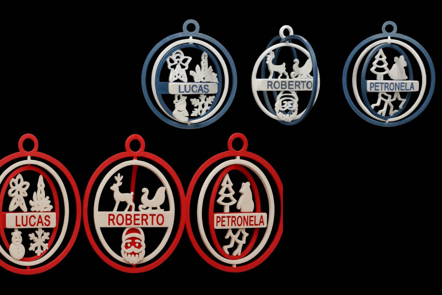 Set 6 globuri 3d personalizate