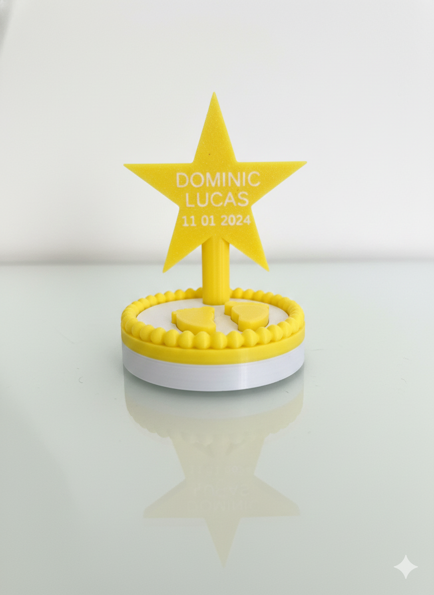 Marturie Personalizată ,,STEA" 3D cu Cip NFC - imagine 2