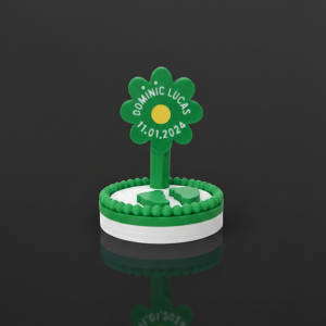 Marturie Personalizată ,,FLOARE" 3D cu Cip NFC