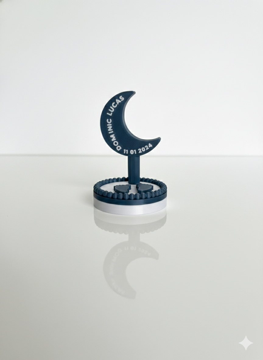 Marturie Personalizată ,,LUNA" 3D cu Cip NFC