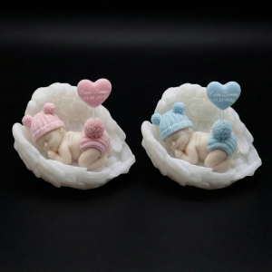 Marturie Personalizată „Îngeraș în Aripi” 3D cu Cip NFC