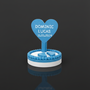 Marturie Personalizată ,,INIMA" 3D cu Cip NFC