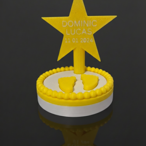 Marturie Personalizată ,,STEA" 3D cu Cip NFC