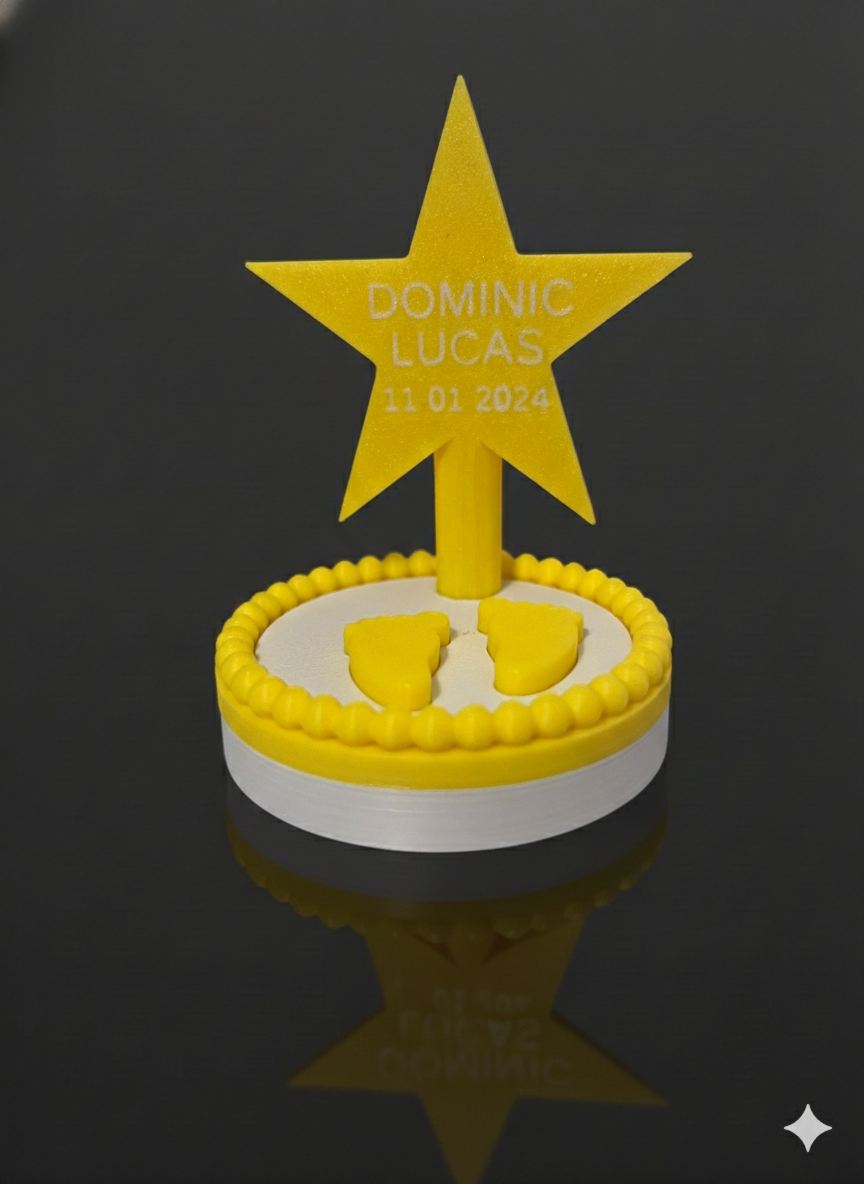 Marturie Personalizată ,,STEA" 3D cu Cip NFC