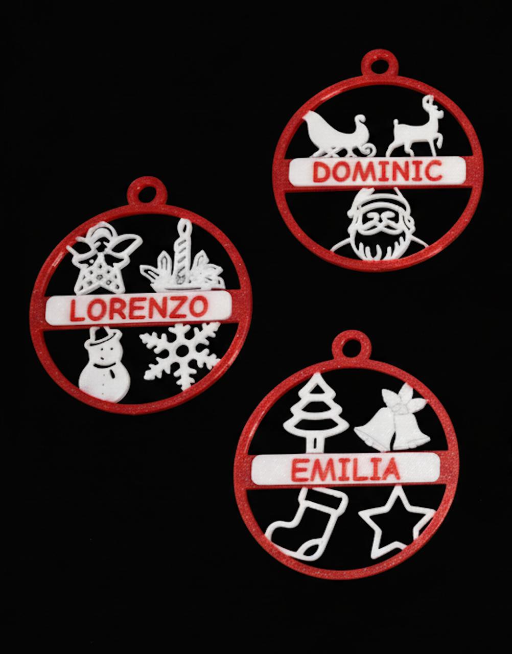 Set 3 globuri simple personalizate