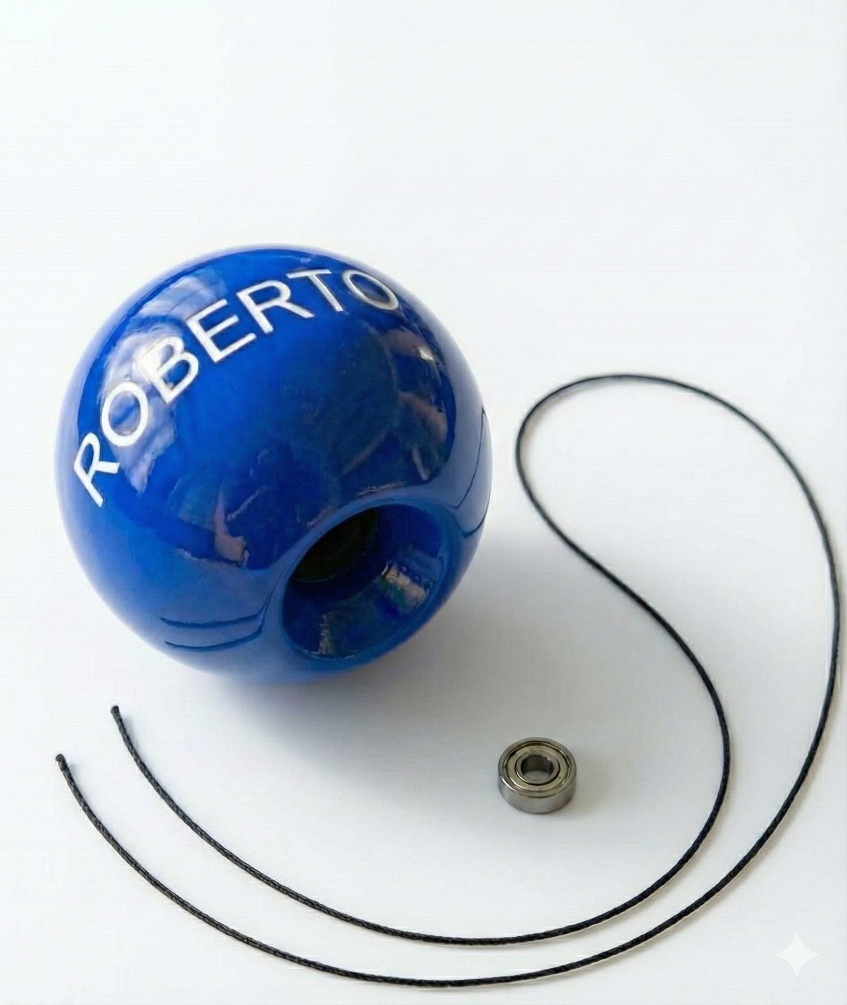 Tama personalizata + Nume Alb/Albastru